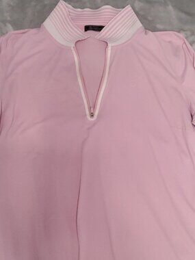 G/FORE Womens Large Pink Quarter Zip Golf Top Long Sleeve Performance Pullover